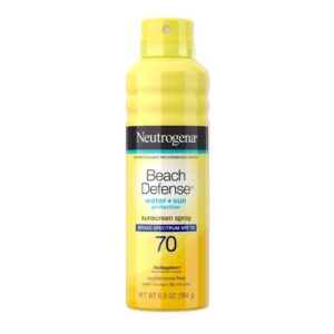 Neutrogena Beach Defense Sunscreen Spray SPF 70 water-resistant face and body sunscreen