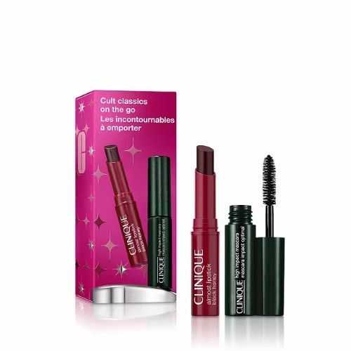 CLINIQUE Cult Classics on the Go High Impact Mascara and Black Honey Lip Mini Gift Set