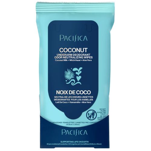 PACIFICA Coconut Milk & Essential Oils Underarm Deodorant Wipes PACIFICA Coconut Milk & Essential Oils Underarm Deodorant Wipes