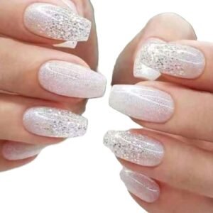 Shein 24pcs Short Coffin-Shaped False Nails Set