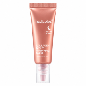 cube Collagen Night Wrapping Mask for hydrated glowing glass skin